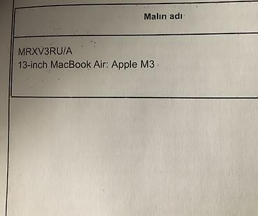 macbook air m: Apple MacBook Air (qutu ilə) - Model: MacBook Air - Rəng: Tünd boz — 6