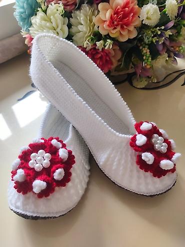 Домашние тапочки: Домашние тапочки, 38.5, Новый, цвет - Белый, Самовывоз — 3