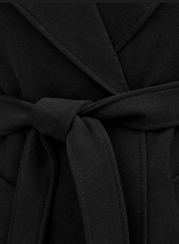 Пальто: Женское пальто черного цвета длины миди Новое!!!Состав 80% шерсть,20% — 10