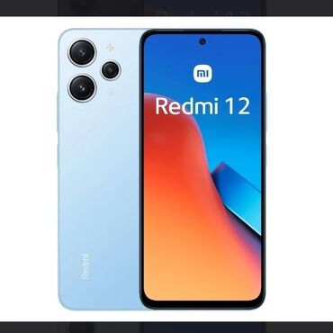 телефон fly e: Xiaomi Redmi 12, 128 ГБ, цвет - Голубой, 
 Гарантия