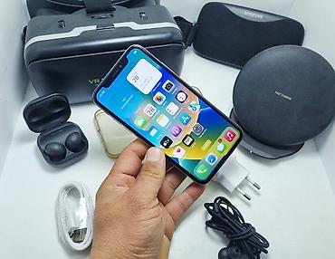 Apple iPhone: IPhone X, Б/у, 64 ГБ, Серебристый, Зарядное устройство, Чехол, Наушники, 100 % — 19