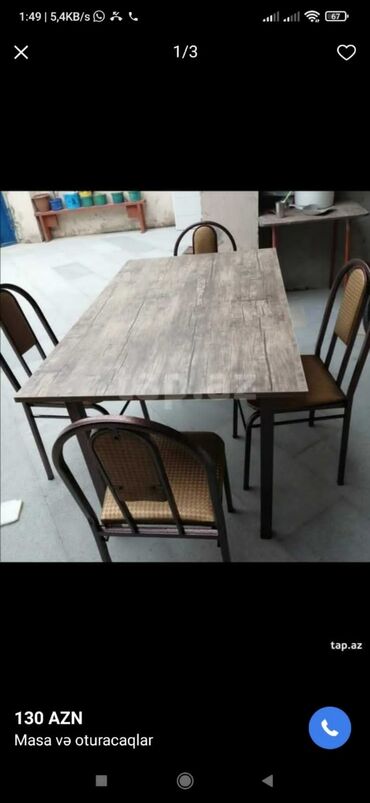 Masa və oturacaq dəstləri: Stol stul desti anbardan satiş var Modellər coxdur Rəng secimi etmək — 21