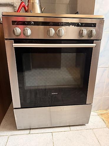 mini pec: Siemens qaz plitəsi və elektrik sobası – tam ölçülü, paslanmayan polad — 4