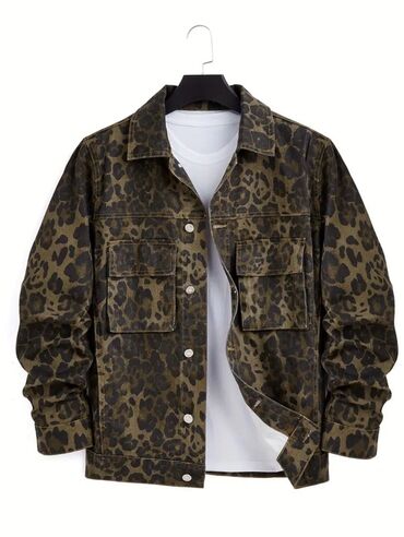 Pencəklər: Leopard naxışlı denim gödəkçə - Parça: qalın, toxumalı denim (pambıq