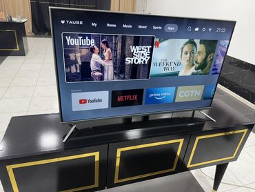 baku electronics televizorlar: Madeli Taube Diaqanali 109 (43) Smart Tv Yotube bir basa qosulur