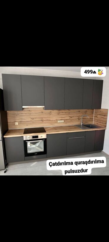 Mətbəx mebeli: YENİ Mətbəx Mebeli 499₼ Ölçü 2.50 Çatdırılma Quraşdırılma pulsuz Rəng