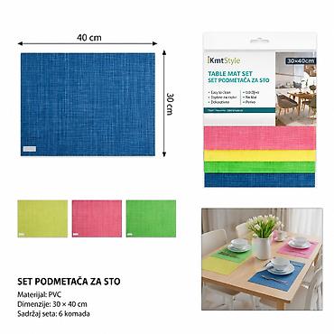 KMT Boja veliki kvadrat 4 mešavina boja 3283620 Set podmetača za sto