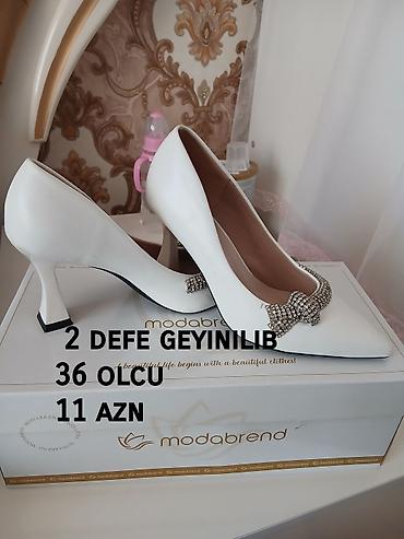 faberlik daban kremi: Tuflilər, Ölçü: 36, rəng - Ağ, İşlənmiş — 1