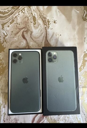 Apple iPhone: IPhone 11 Pro Max, Matte Midnight Green, Zəmanət, Simsiz şarj, Sənədlərlə — 9