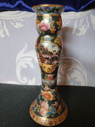 Staro posuđe i escajg: Svecnjak nov,rucno oslikan reljefni kineski porcelan iz 70-ih — 7
