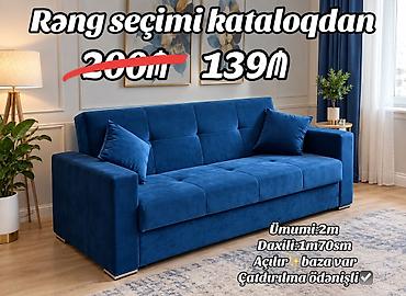 Açılan mexanizmalı, bazalı divan - Rəng seçimi kataloqdan - Ümumi