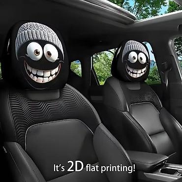 top car loznica: Navlake za naslone za glavu sa 2D štampom – dekorativne presvlake za — 1