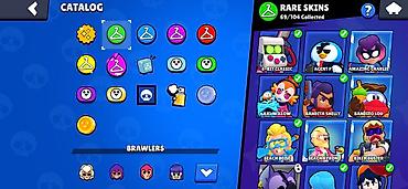 max kinder: Brawl Stars hesabı – geniş skin kataloqu - Nadir: 69/104 toplanıb — 1