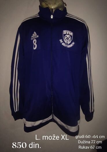 new yorker beograd: Tracksuit top, XL (EU 54), L (EU 52), Adidas, color - Blue, Polyester