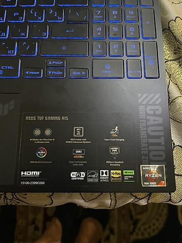 noutbuklar asus: Marka ASUS Seriya TUF Gaming A15 Model FA507NU-LP031 P/N — 3