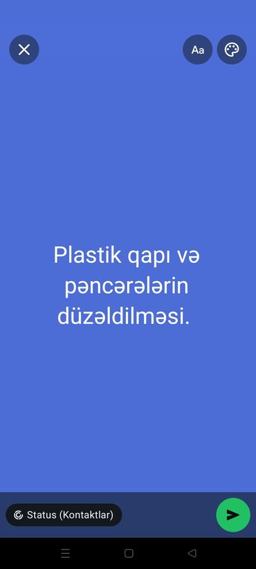 Plitə işləri: Xidmət: Plastik qapı və pəncərələrin düzəldilməsi - PVC