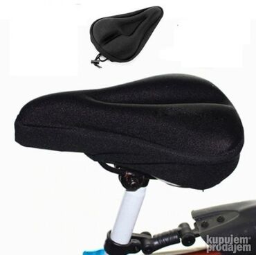 Dodaci za bicikl: NOVO Antibakterijska navlaka punjena gelom za sediste za bicikl, CRNE — 2