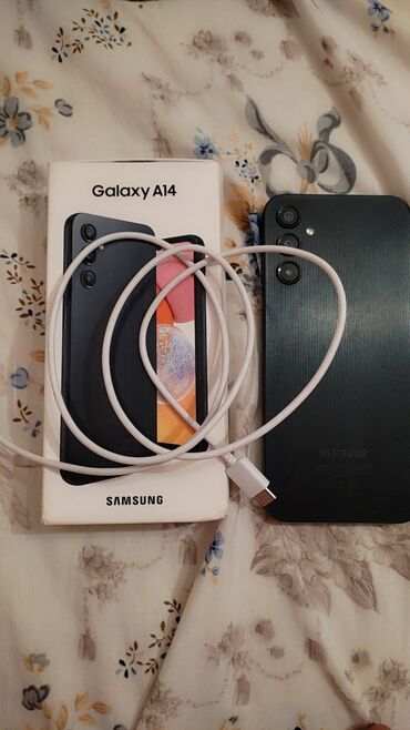 samsung galaxy a02s qiymeti: Samsung Galaxy A14, 64 GB, rəng - Qara, Barmaq izi, İki sim kartlı, Face ID
