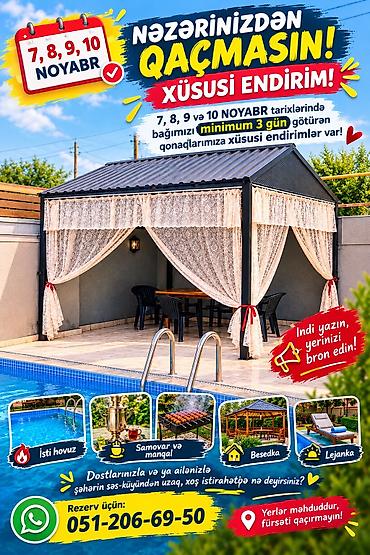1 gunluk kirayə evlər: 80 kv. m, 3 otaqlı, İnternet — 1