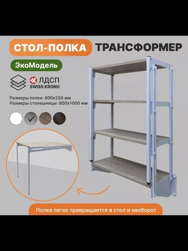крутящийся диск: Многофункциональный стол-полка трансформер, который легко превращается