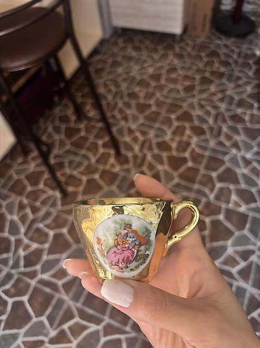 sud separatoru: Çay dəsti, rəng - Qızılı, 6 nəfərlik — 4