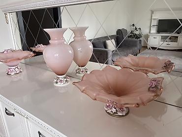 Постельное белье: Şüşə dekor dəsti – 6 parça - Rəng: pastel çəhrayı (ombre effektli — 2