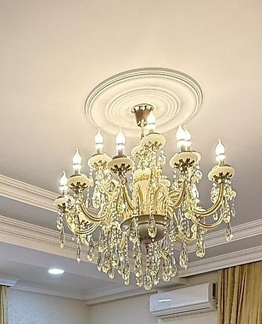 İşıqlandırma: Çılçıraq, 10 və daha çox lampa, Metal — 1