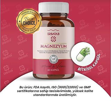 Витамины и БАДы: ERBATAB Magnezyum Kompleks – 60 kapsul Başlıq: Erbatab Magnezyum 3-lü — 4