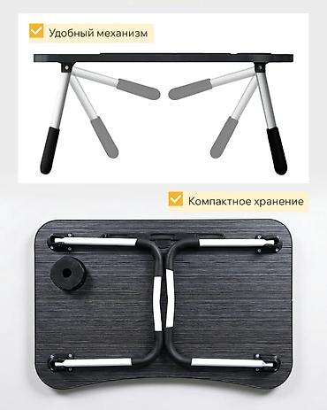 table study: Складной стол для ноутбука, Новый, цвет - Черный — 8