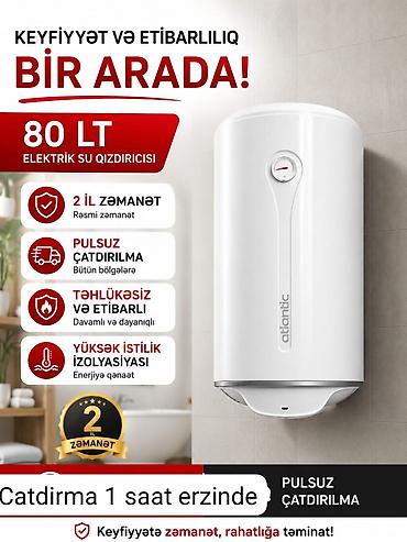 Aristonlar: Ariston 80 l, Yeni, Kredit yoxdur, Pulsuz çatdırılma, Rayonlara çatdırılma — 1