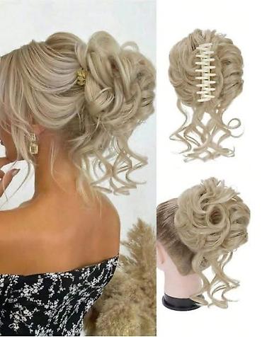 Perike i klipse: Naziv: Umetak/punđa od sintetičke kose – kovrdžava, brza frizura — 7