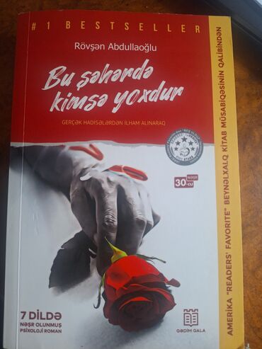 kitab masasi: Təzədir,səliqəlidir 7 manat
bu şəhərdə kimsə yoxdur