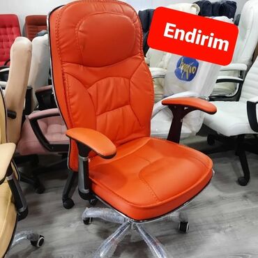 Ofis və oyun kresloları: Yeni, Təkərli, Qolları tənzimlənir, Dəri