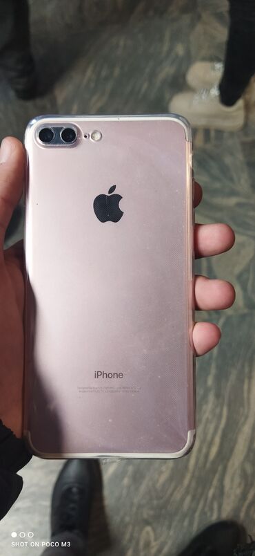 iphone plus: IPhone 7 Plus, 128 GB, Çəhrayı, Barmaq izi, Simsiz şarj, Face ID