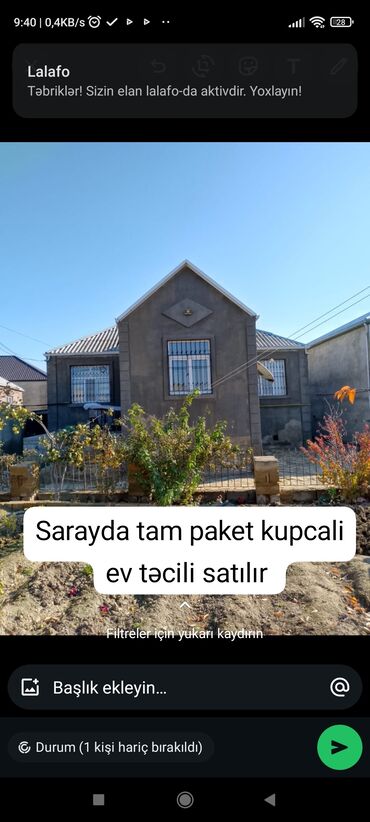 keşlede ev: Saray 3 otaqlı, 120 kv. m, Kredit yoxdur, Yeni təmirli