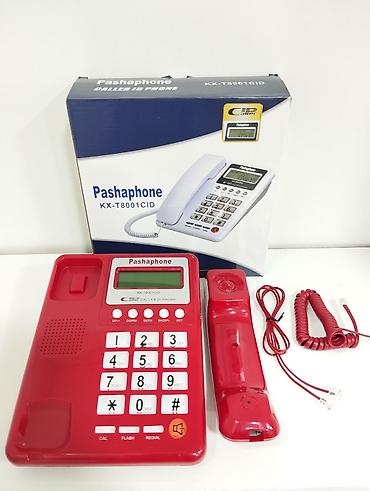 Стационарные телефоны: Stasoinar telefon "Pashaphone 8001" Qeyd:rəngi qırmızıdır . ✅✅ MAĞAZA — 8