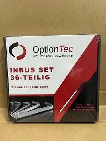 Setovi ručnog alata: OptionTec Inbus set – 36 delova, hrom‑vanadijum čelik. Sadržaj: - — 9