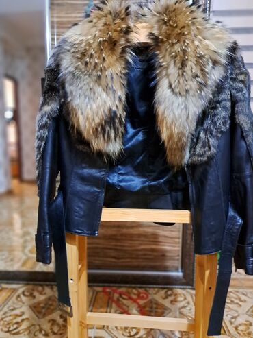 кожаные женские куртки: Кожаная куртка, Натуральная кожа, С меховой отделкой, 3XL (EU 46), 4XL (EU 48)