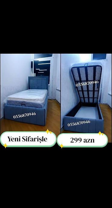 Yeni, Təknəfərlik çarpayı, Bazalı, Matras ilə, Siyirməsiz