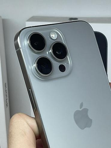 osh iphone: IPhone 15 Pro, Б/у, 256 ГБ, Natural Titanium, Зарядное устройство, Защитное стекло, Чехол, В рассрочку, 86 % — 4