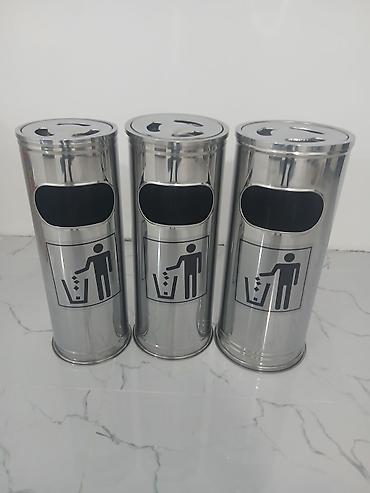 Tullantı qabları: Paslanmayan poladdan hazırlanmış tullantı qutuları – ictimai və — 2