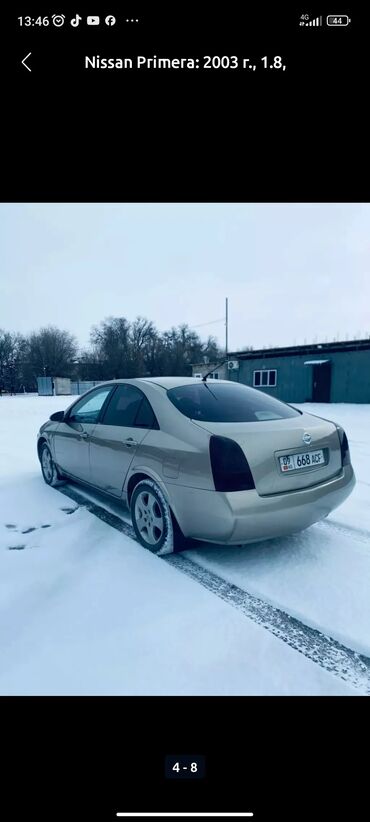 авто лизинг рассрочка: Седан Nissan Primera 2003 года выпуска, модель P12, представлен в