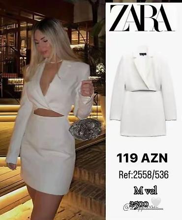 ZARA ženska haljina sako-kroja, bela - Model: Ref. 2558/536 (vidljivo na lalafo.rs ZARA ženska haljina sako-kroja, bela - Model: Ref. 2558/536 (vidljivo