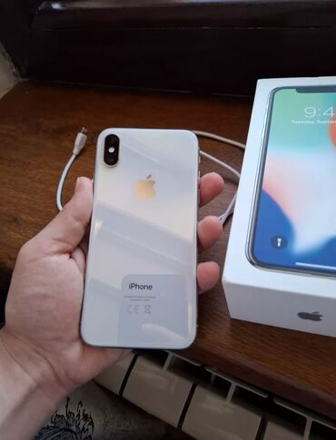 iphone x baki: IPhone X, 256 ГБ, Белый, Гарантия, Face ID