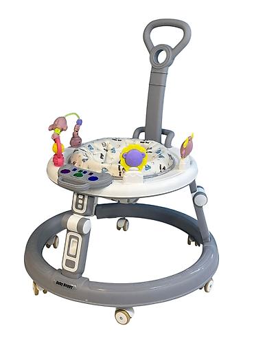 çəlik: №: 17450 Məhsulun adı: Yerimə arabası Happy Kids, boz, 6-12 ay Brend — 1