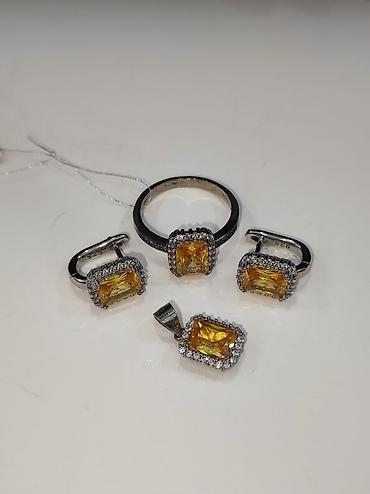 Серебряные наборы украшений: Серебряный Набор 925 пробы Качество отличное Размеры имеются Цена — 5