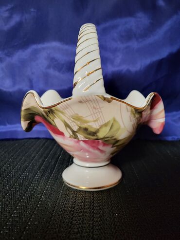 Ostalo posuđe: Korpa nova,vintaz,bombonijera Limonz stil Harmony. Porcelanska — 3