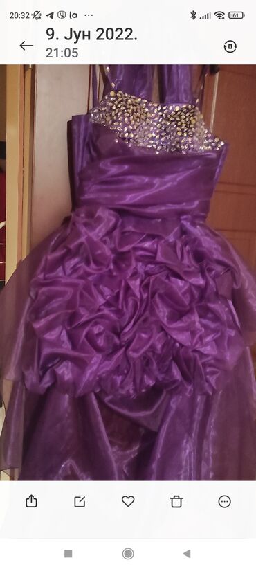 svetlo plava haljina: M (EU 38), color - Purple, Evening, With the straps