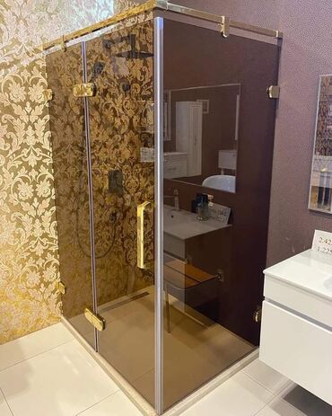 Duş kabinaları, arakəsmələr: Yeni Üstü açıq kabina, Künc üçün, Pulsuz çatdırılma — 21