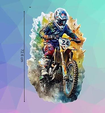 barski set: Zidna nalepnica -motocross kroserica nalepnica za zid- 2392 📌 opis — 3
